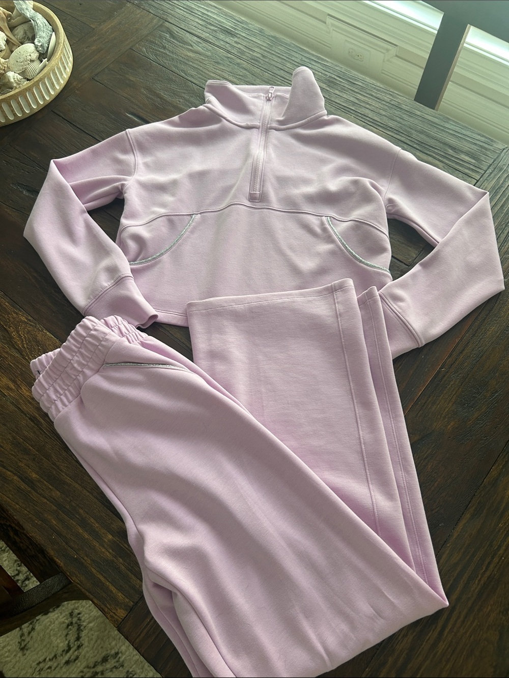 tek gear Lilac Butter soft Girls 2-Piece Matching Set - Light Purple Top & Pants